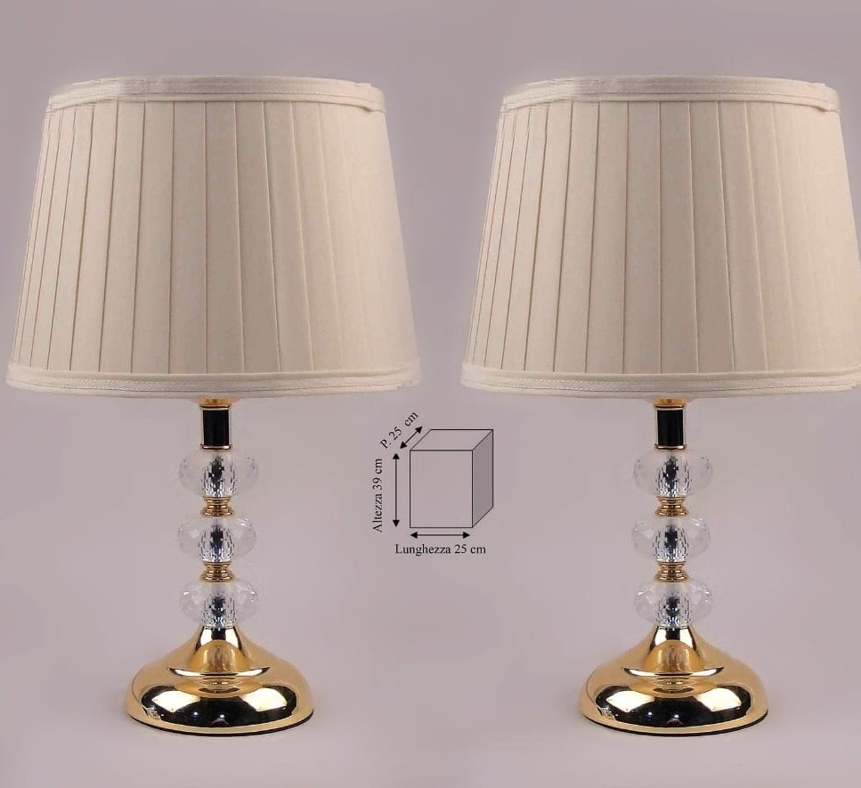 Coppia Lumi Cristallo oro