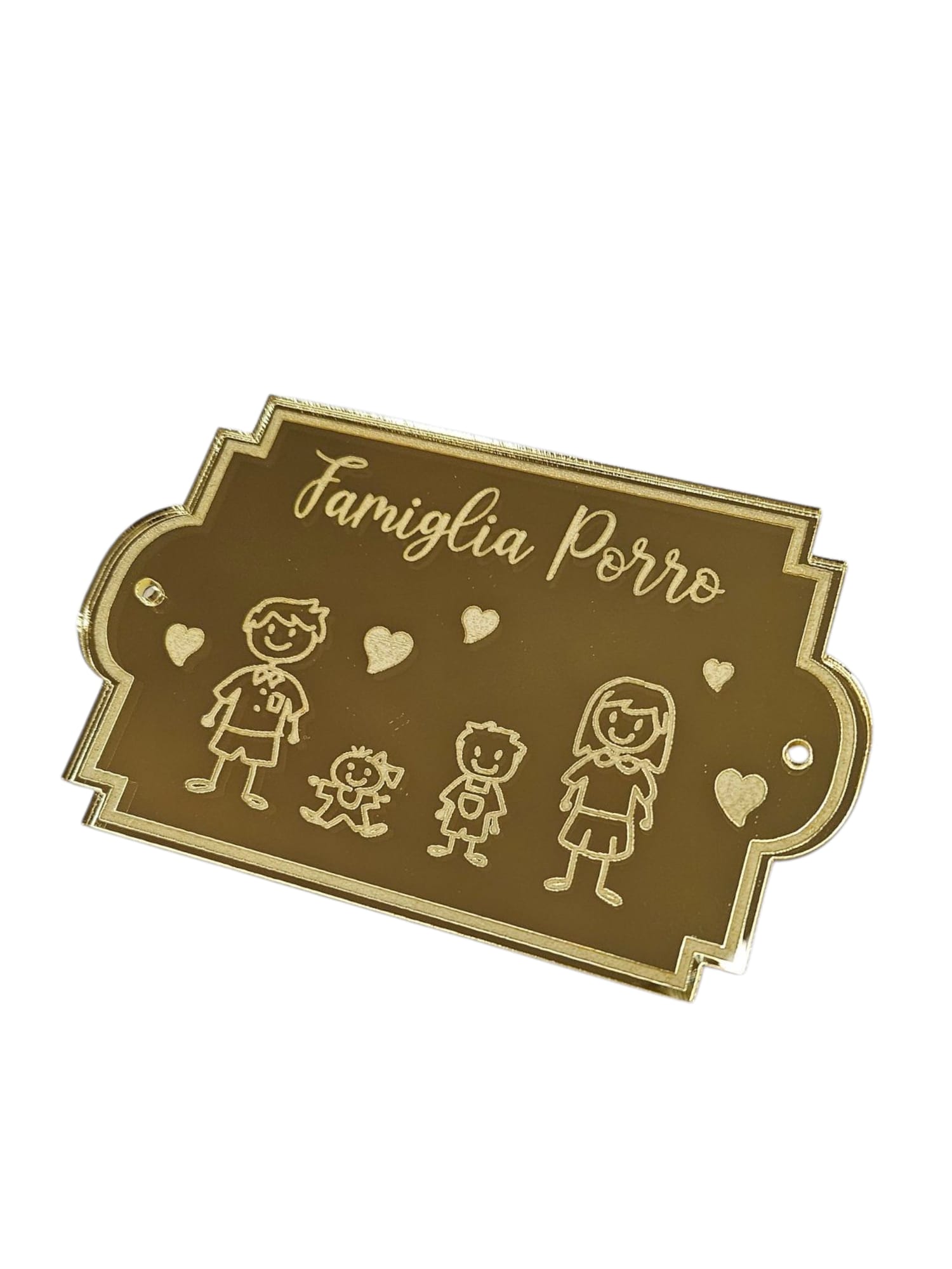 Targhetta retro porta Famiglia